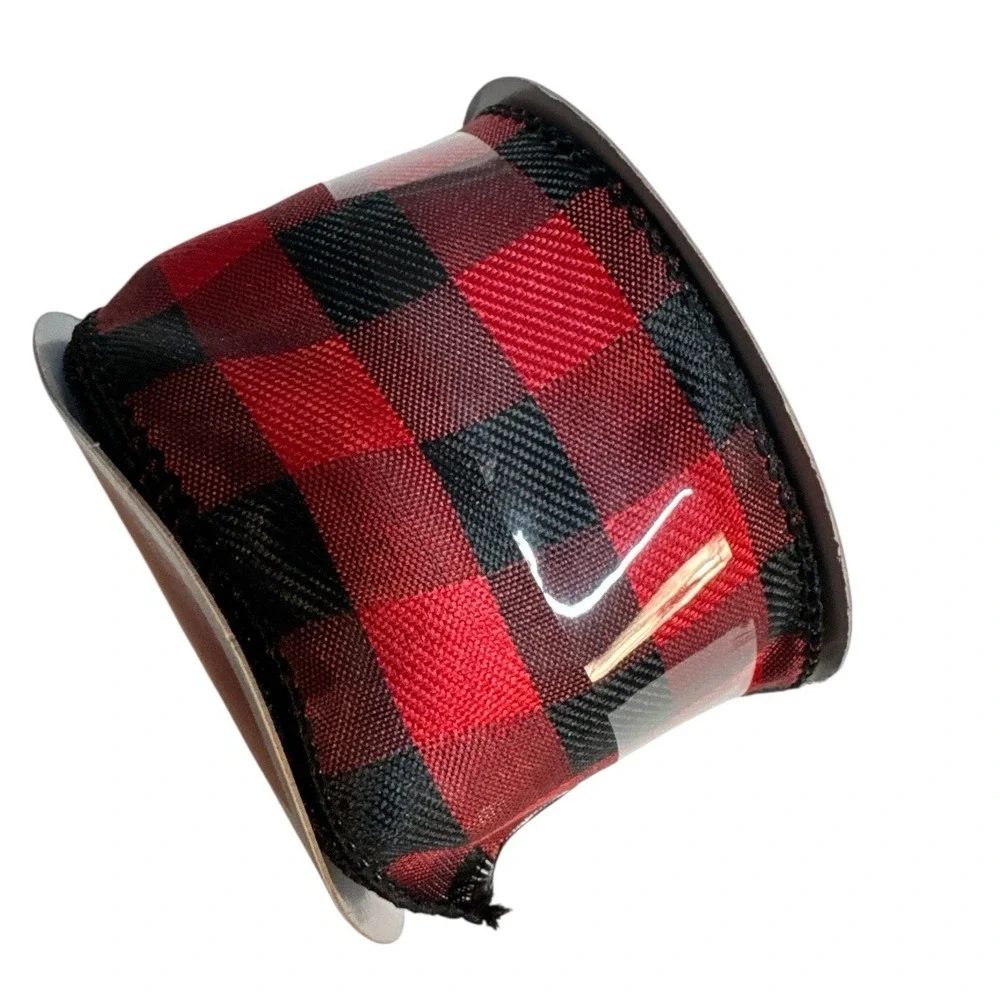 Bundle‎ of 3 Red Checkered Red/Black Ribbon 3Pcs New 2.5